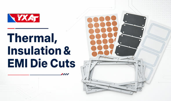 Thermal insulation and EMI die cuts